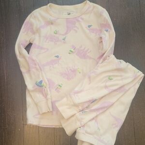 Crewcuts Glow In The Dark Pink Dinosaur Kids Pajama Set
